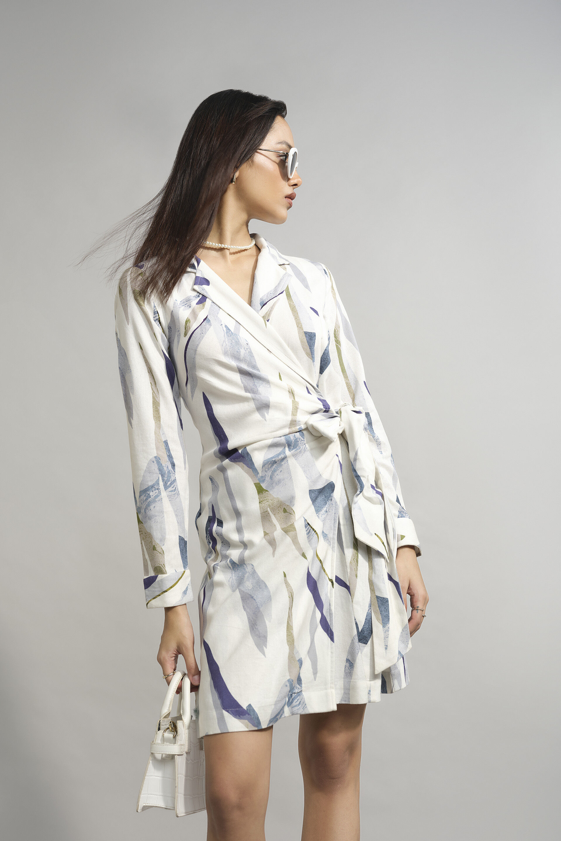 Chic In White Dress, White, image 1